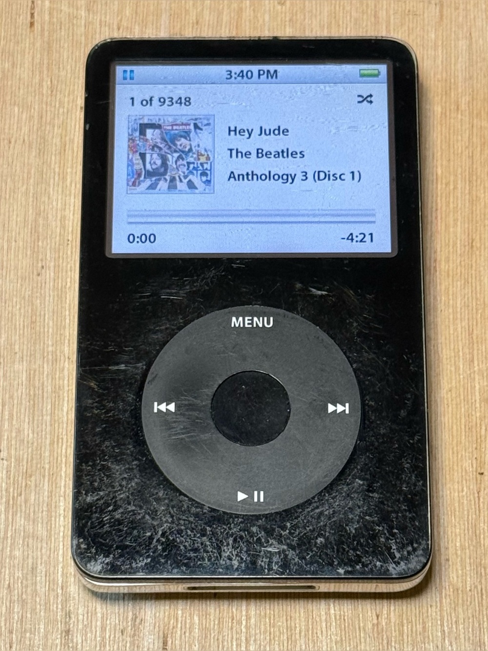iPod Model:A1136 5thGen 60GB Blk Tested Working w/Charg-9348 Songs Read Info Blw